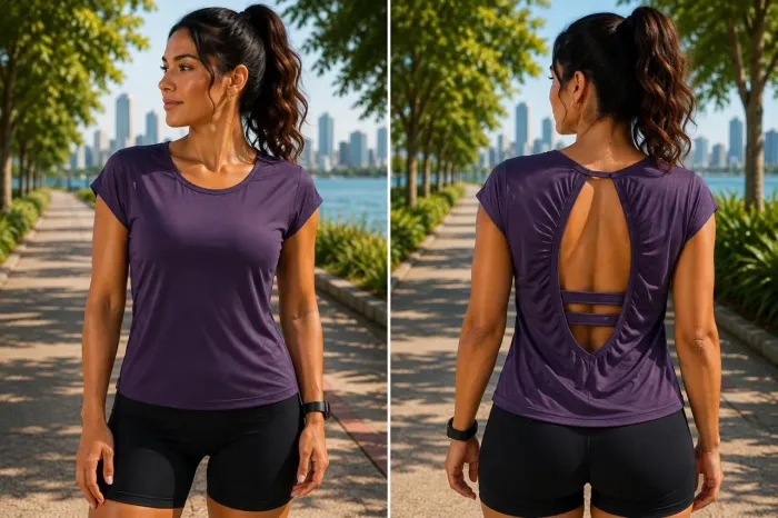 Blusas fitnes poliamida 
