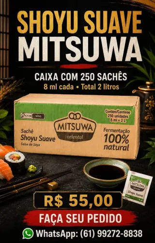 Molho shoyu caixa sachê