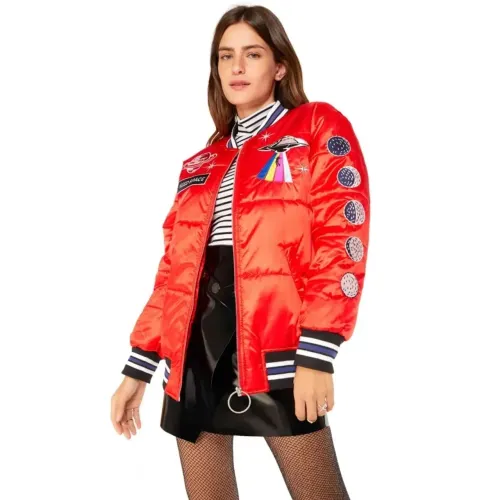 Jaqueta Bomber Amaro Cctim vermelha nova feminina