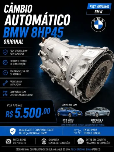 CÂMBIO AUTOMÁTICO BMW 320i 8hp45