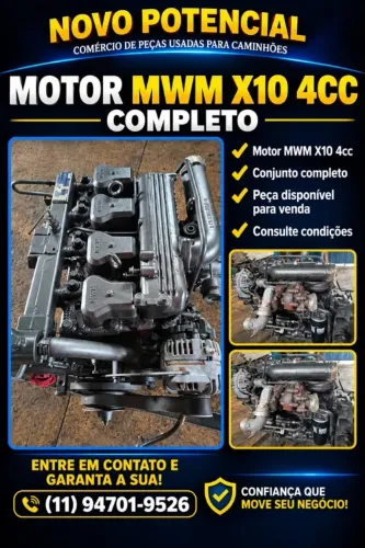 MOTOR MWM X10  4CC COMPLETO