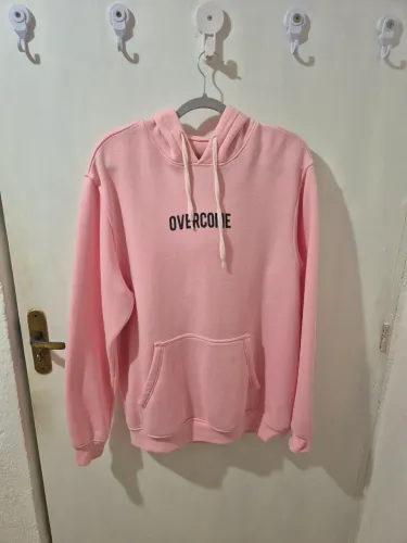 Blusa Moletom Rosa Overcome Canguru Forrada