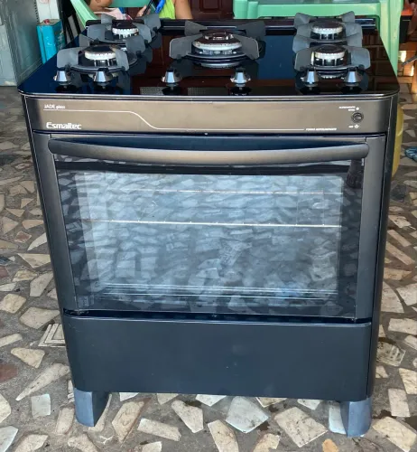 Fogão 5 bocas Esmaltec mesa de vidro, elétrico. ENTREGO