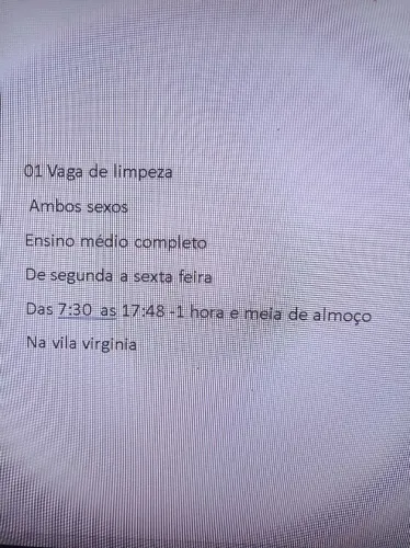 Vaga limpeza
