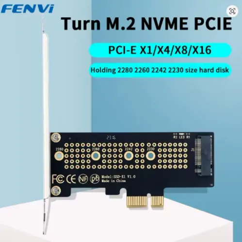 FENVI-M.2 Adaptador NVME para PCIe 4.0, Placa de expansão para PC, Dissipador SSD M.2, Gen
