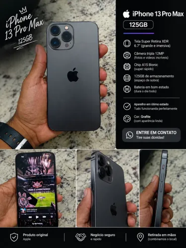 ? iPhone 13 Pro Max 128GB ? R$ 2.800