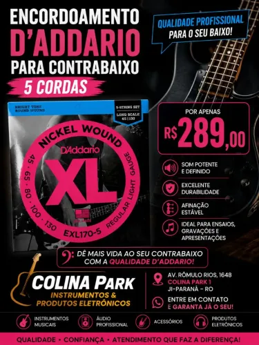 Cordas contrabaixo.
