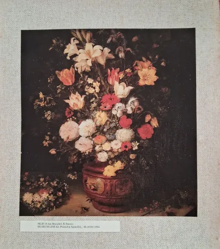 Gravura Jan Brueghel  obra: El Florero