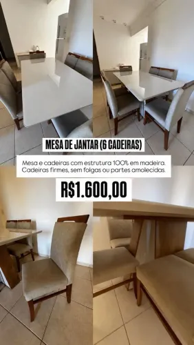 Mesa de jantar 6 cadeiras