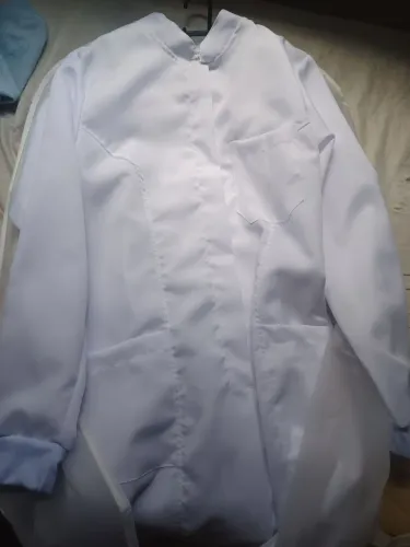 Jaleco feminino branco tamanho G - novo, nunca usado