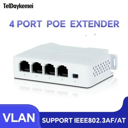 Switch Trilho PoE de 4 portas - IP redes