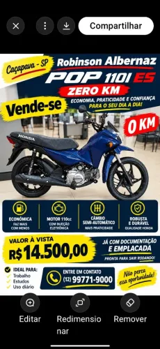 Pop 110I ES "Zero Km"