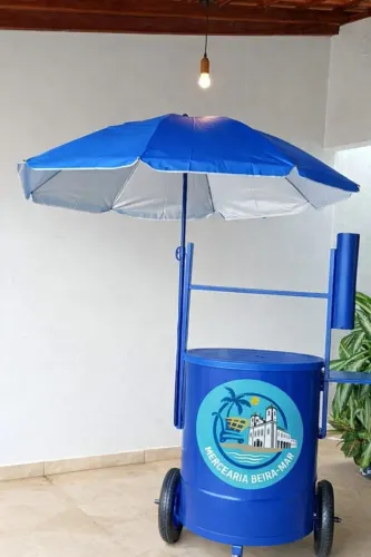Carrinho de drinks em tambor personalizado 