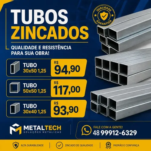 Tubos de ferro zincado