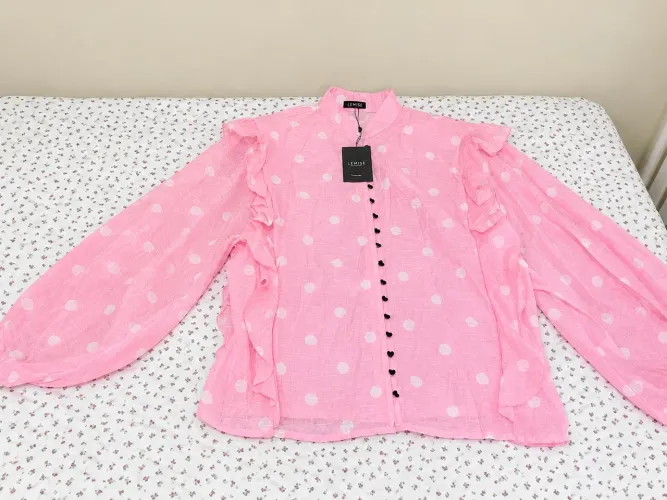 Conjunto rosa LEMISE rosa de poá - Com etiqueta