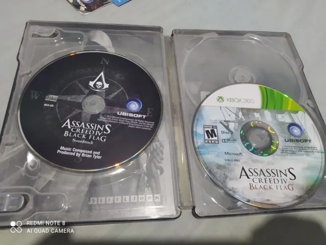 Assassins Creed Black Flag Xbox 360 - disco 2 e Disco Soundtrack (usados)