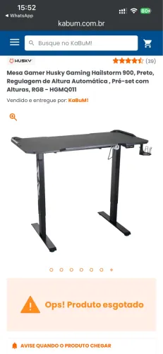 Mesa Gamer Husky gaming hailstorm 900 - mesa autormática - HGMQ011 preto