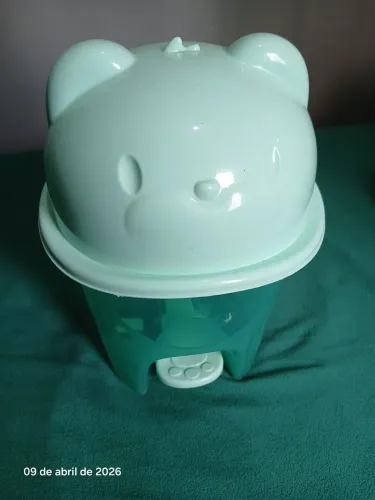 Lixeira infantil ursinho verde