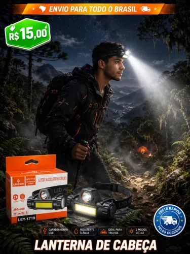 Lanterna de Cabeça LED