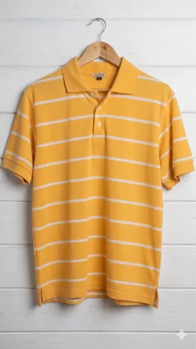 Camisa polo Luidgi tamanho M , listras amarelas.