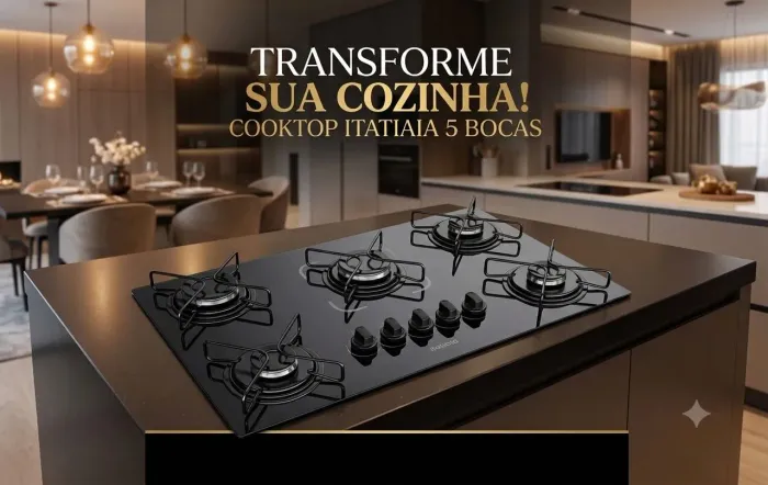 COOKTOP ITATIAIA 5 BOCAS (NOVO NA CAIXA!)