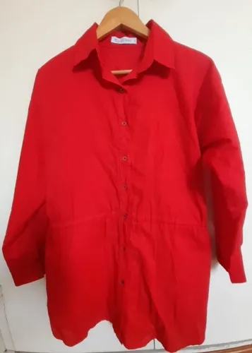 Tamanho G camisa feminina vermelha blusa