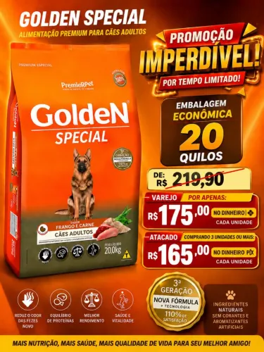 Ração golden special 20kg, Fazemos entregas em todo DF