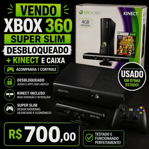 Xbox 360 Super Slim (desbloqueado)