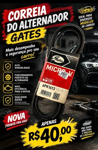 Correia do Alternador Gates Micro-V (6PK1613)