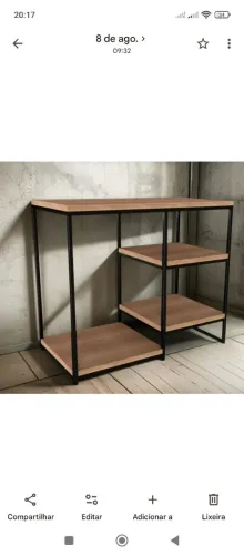 MESA APARADOR ESTILO INDUSTRIAL PARA FIGRABAR