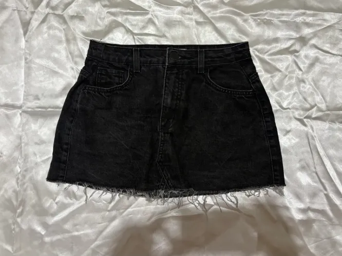 Saia Jeans renner cintura alta curta tamanho 36