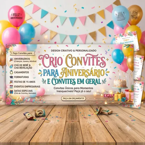 Faço convites em geral