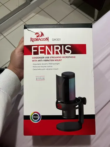 VENDO MICROFONE FENRIS REDRAGON, PRA SAIR RÁPIDO!!!!!