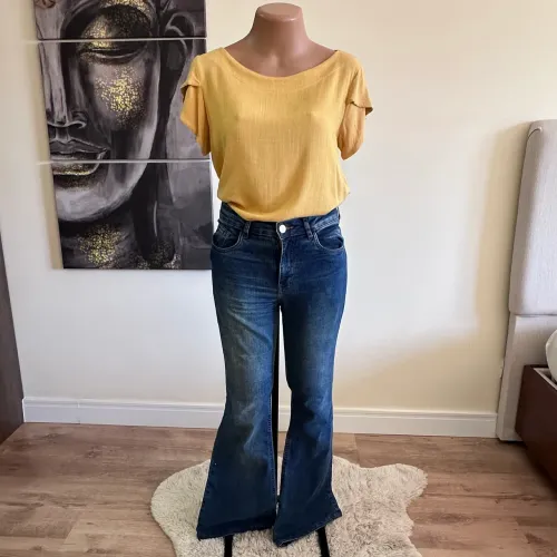 Jeans + Blusa em Viscose