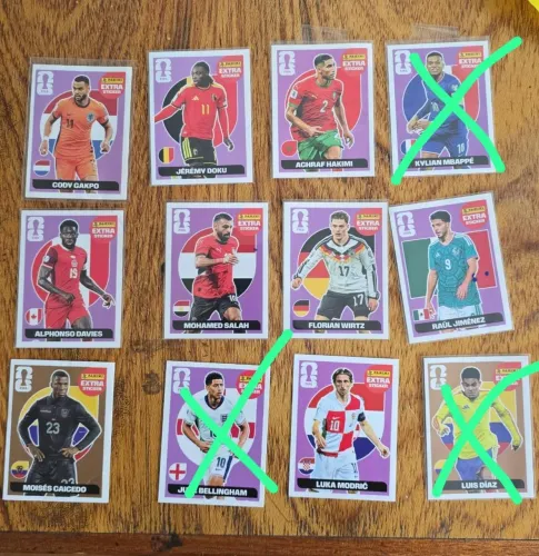 Figurinhas legends da copa
