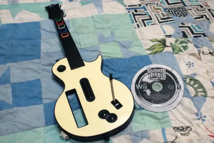 jogo guitar hero 3 wii com guitarra