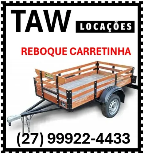 LOCAÇÃO ALUGUEL REBOQUE CARRETINHA