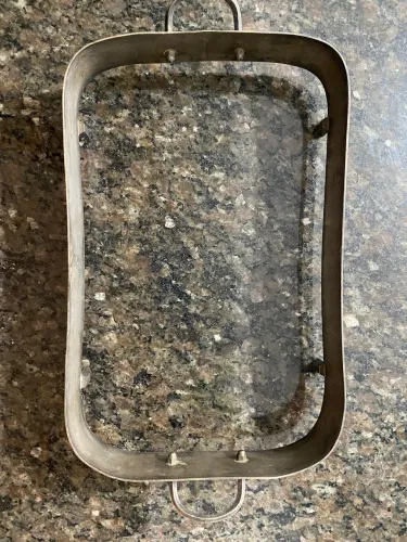 Suporte de prata para travessas quentes