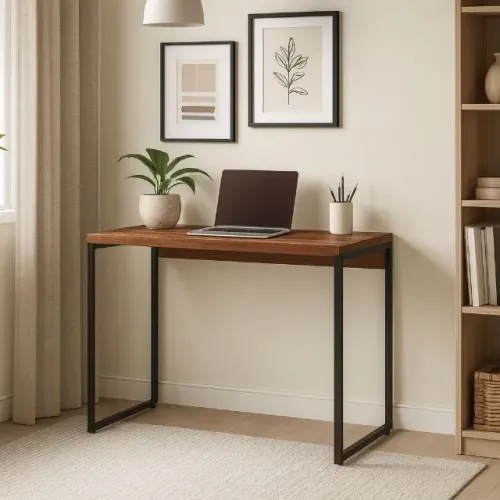 Kit Home Office - Escrivaninha 90cm + Cadeira Presidente Preta