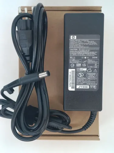 Fonte Carregador Hp Notebook 19.5V 4.62A 90W Pino Redondo Grosso com Cabo Força
