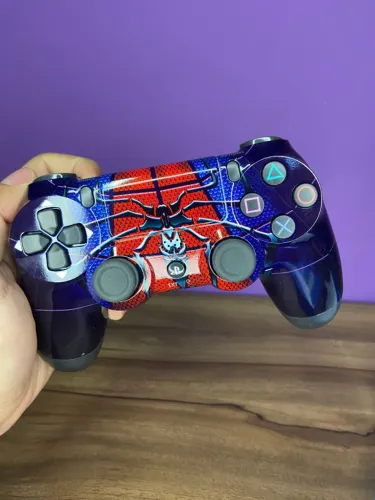 Controle Ps4 Sem Fio Spider-Man azul