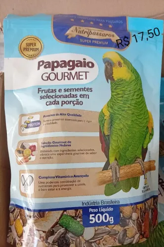 Ração para papagaio