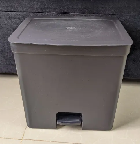Lixeira de Pedal 20L - Duplo Compartimento