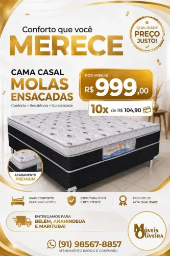 Camas Casal Molas Ensacadas. Entregamos HOJE!