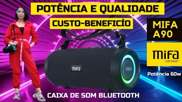 MIFA A90 / 60W / RGB / APROVA D ÁGUA / COM ESTOJO DE BRINDE