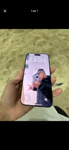 iPhone 16 pro Max 256gbbateria 82 tela trincada e câmera 0.5 não pega 