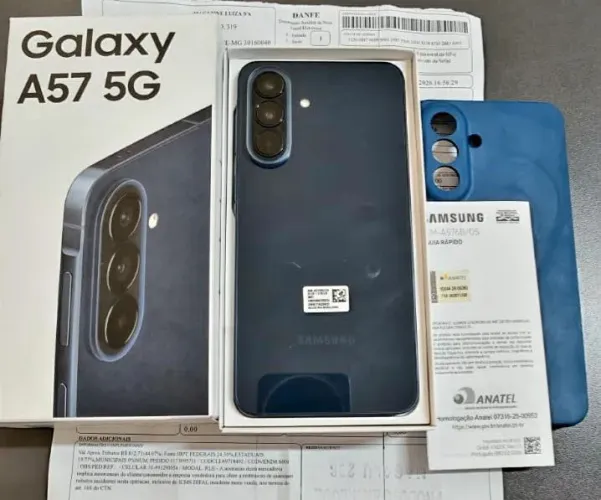 Galaxy A57 5G//128 GB//Filma em 4K//NFC//Novo//1 Ano de Garantia!!