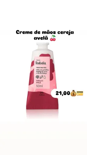 Creme de mãos cereja avelã 