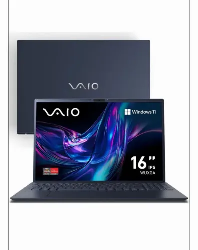 Notebook VAIO AMD Ryzen 5 5625U 16GB RAM 512GB SSD Tela 16" WUXGA Windows 11 - FE16