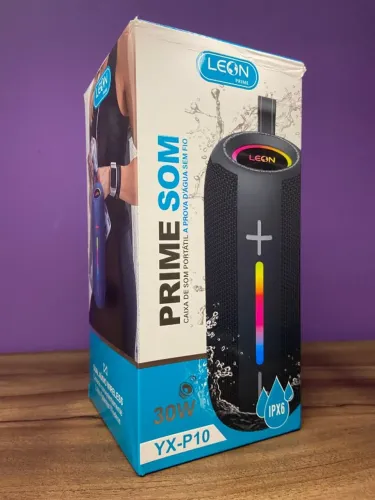 Caixa de Som Bluetooth Led RGB Leon Prime 30W YX-P10 an10